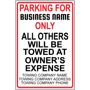 Business Parking Only