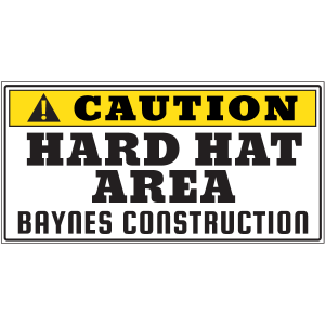 Caution Hard Hat Area